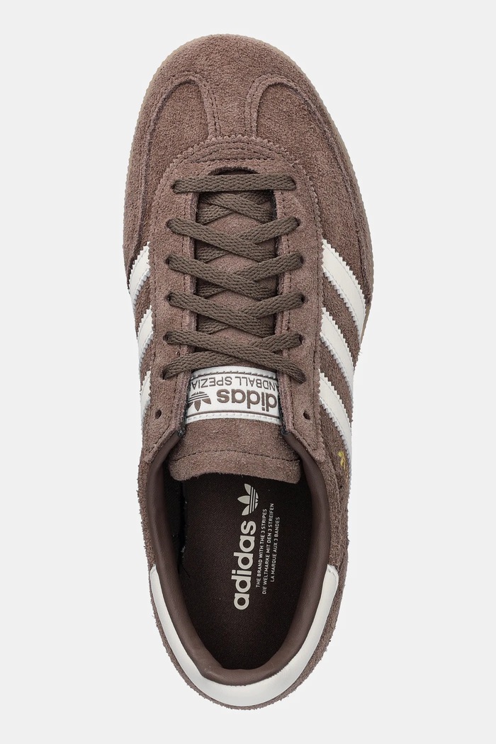 Замшеві кросівки adidas Originals Handball Spezial Bold коричневий IH9191