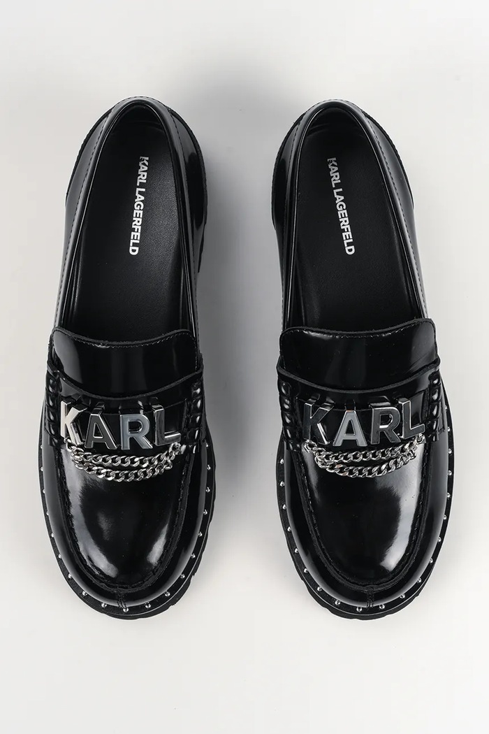 Karl Lagerfeld mokasyny skórzane LOWELL czarny KL42226.000