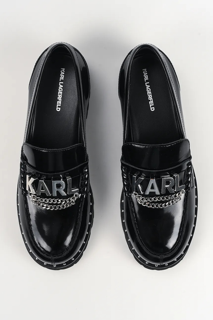Karl Lagerfeld mokasyny skórzane LOWELL czarny KL42226.000