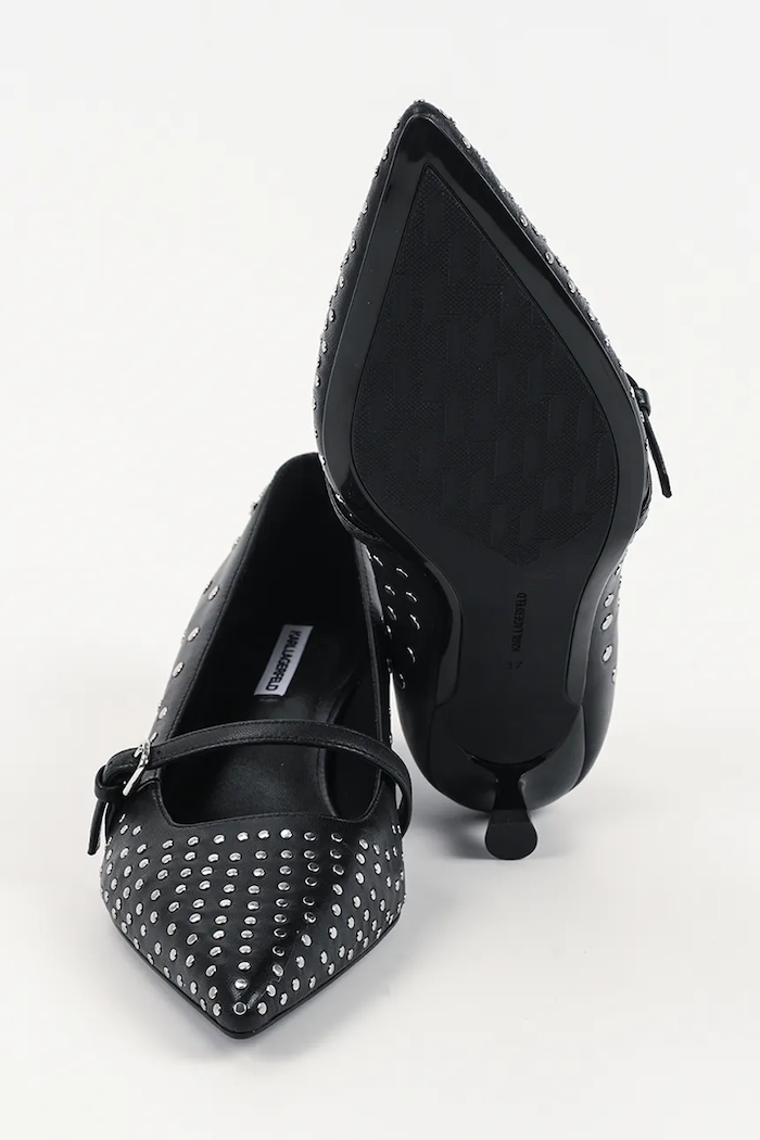 Kožené lodičky Karl Lagerfeld PASHA KL30106S.00S černá