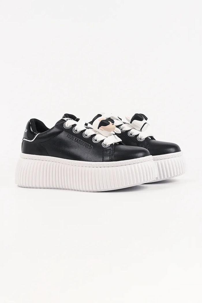 Кожени маратонки Karl Lagerfeld KREEPER LO KL42336T.000 черен SS26