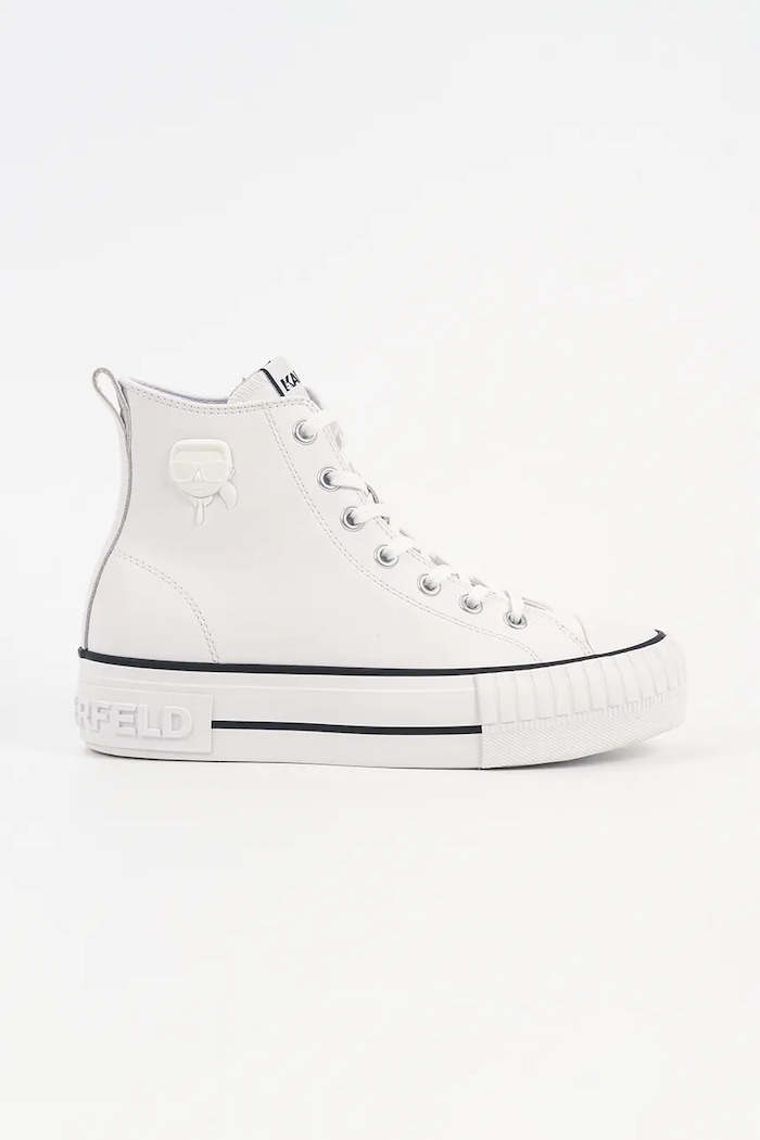 Kožené tenisky Karl Lagerfeld KAMPUS MAX NFT platforma biela KL60456.011
