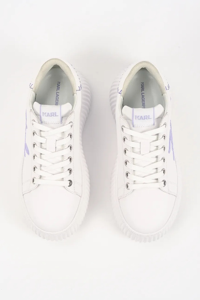 Karl Lagerfeld sneakersy skórzane KREEPER LO biały KL42372C.01V
