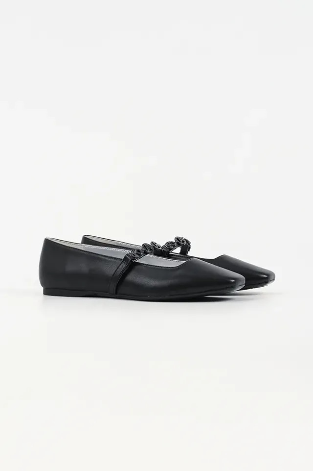 Kožené baleríny Karl Lagerfeld KONNIE KL40196.00S černá SS26