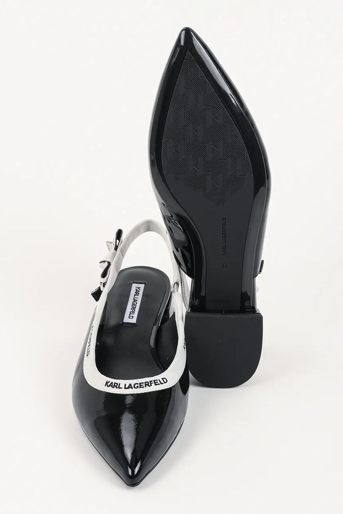 Kožené baleríny Karl Lagerfeld KERRIE KL40159.1BP černá