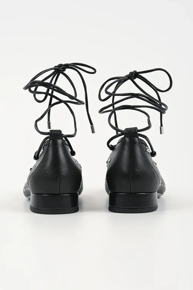 Boty Kožené baleríny Karl Lagerfeld KERRIE KL40156.00S černá