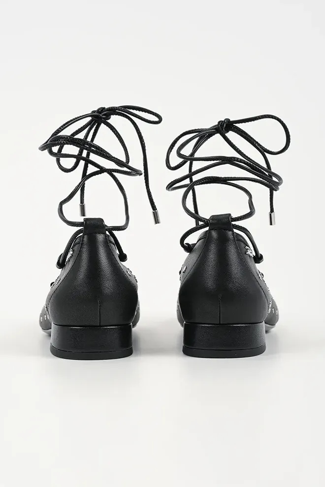 Boty Kožené baleríny Karl Lagerfeld KERRIE KL40156.00S černá