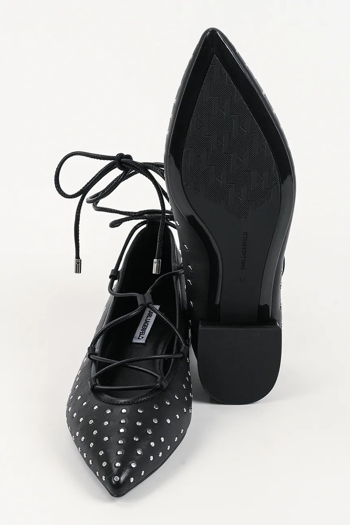 Kožené baleríny Karl Lagerfeld KERRIE KL40156.00S černá