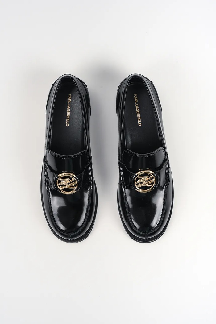 Karl Lagerfeld bőr mokaszin MIA fekete KL42126.000