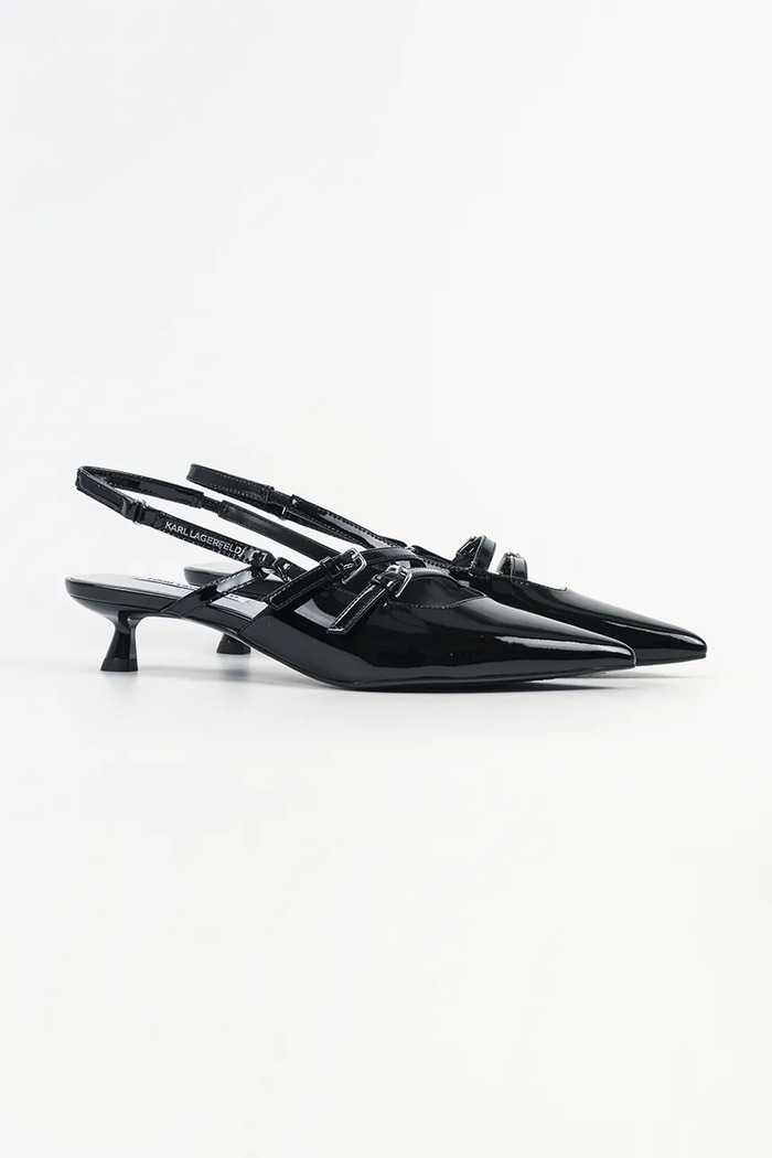 Kožené lodičky Karl Lagerfeld PASHA KL30105A.1BP čierna SS26