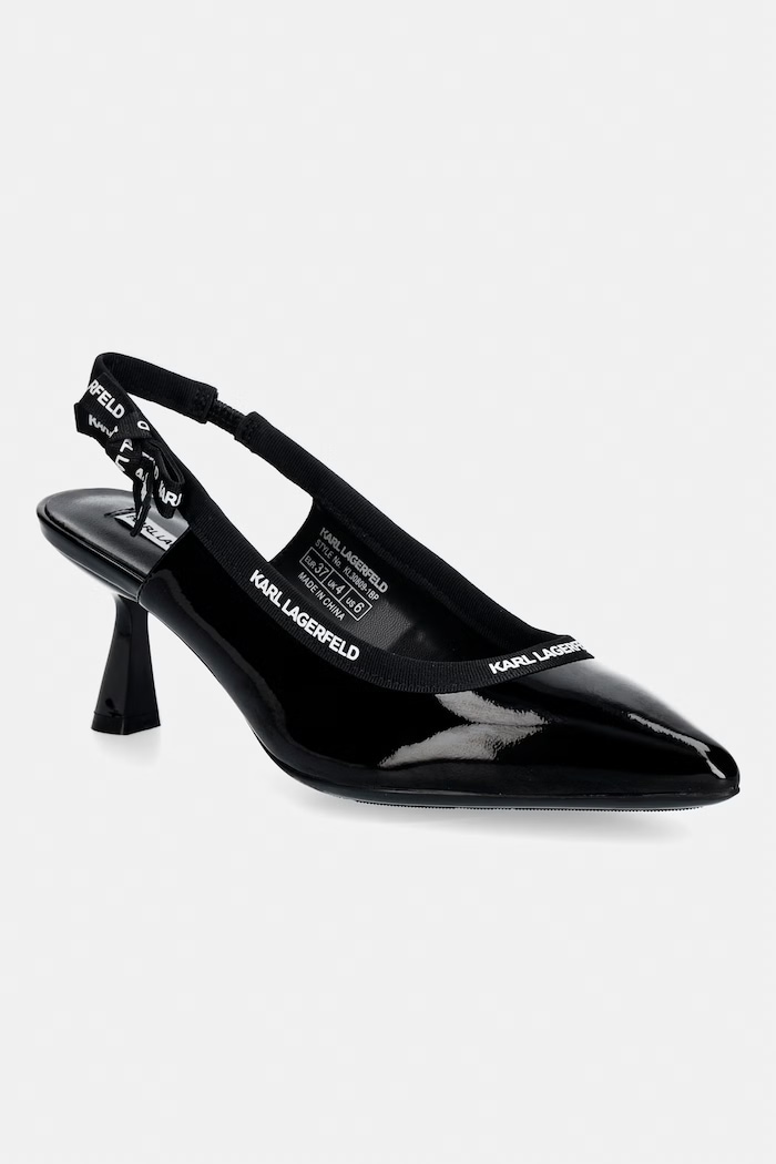 Kožené lodičky Karl Lagerfeld PANACHE KL30809.1BP čierna SS26