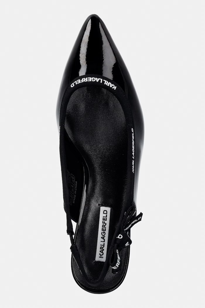 Kožené lodičky Karl Lagerfeld PANACHE čierna KL30809.1BP