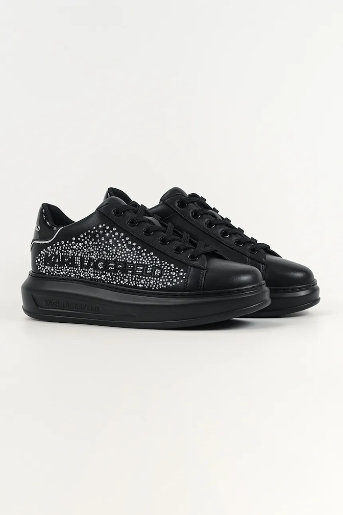 Karl Lagerfeld bőr sportcipő KAPRI KL62556.00S fekete SS26