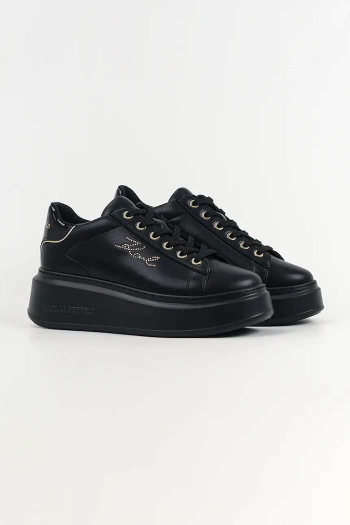 Karl Lagerfeld sneakersy skórzane ANAKAPRI KL63518A.00G czarny SS26