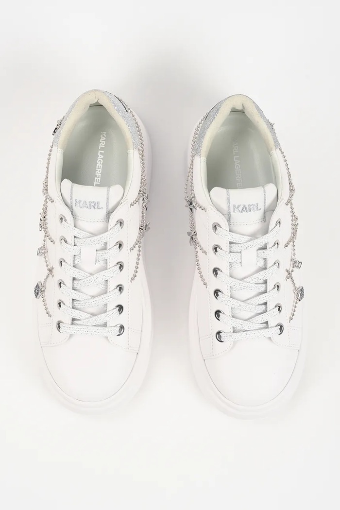 Karl Lagerfeld sneakersy skórzane ANAKAPRI biały KL63546.01S