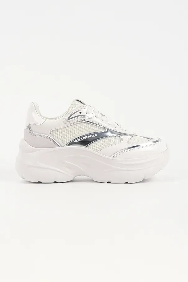 Karl Lagerfeld sportcipő KONTOUR WEDGE nappa bőr fehér KL68016.41S