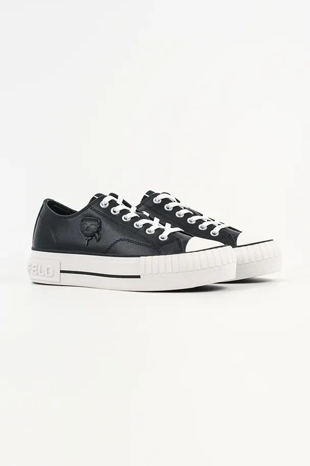 Kožené kecky Karl Lagerfeld KAMPUS MAX NFT KL60426.000 černá SS26