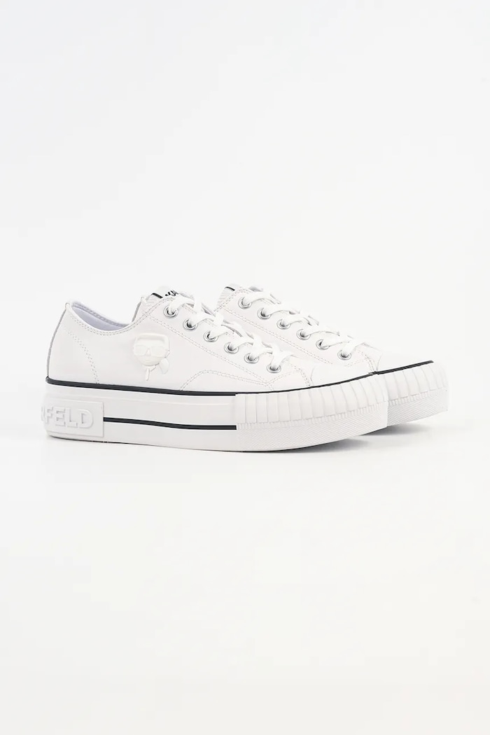 Kožené kecky Karl Lagerfeld KAMPUS MAX NFT KL60426.011 bílá SS26