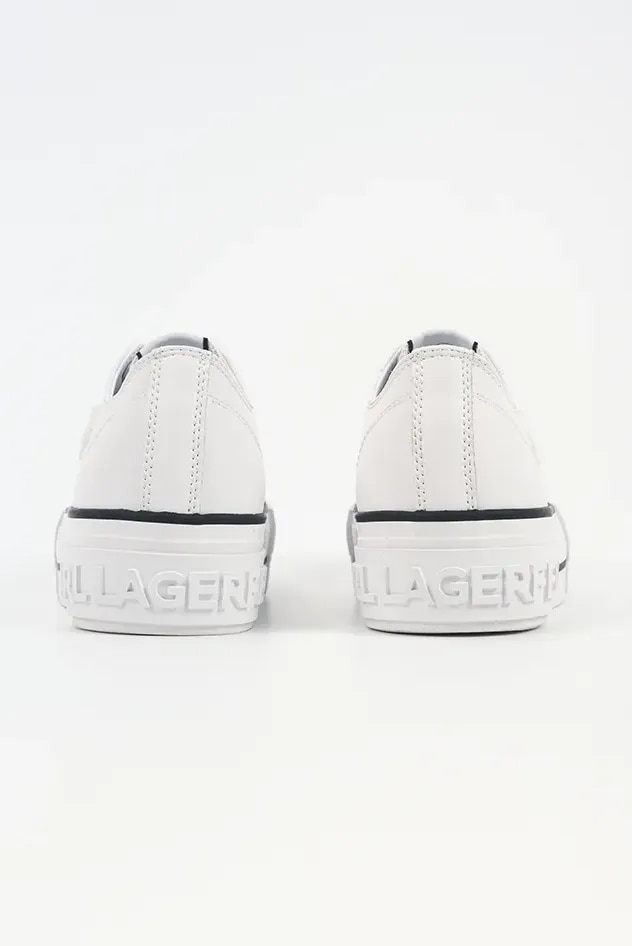 Boty Kožené kecky Karl Lagerfeld KAMPUS MAX NFT KL60426.011 bílá