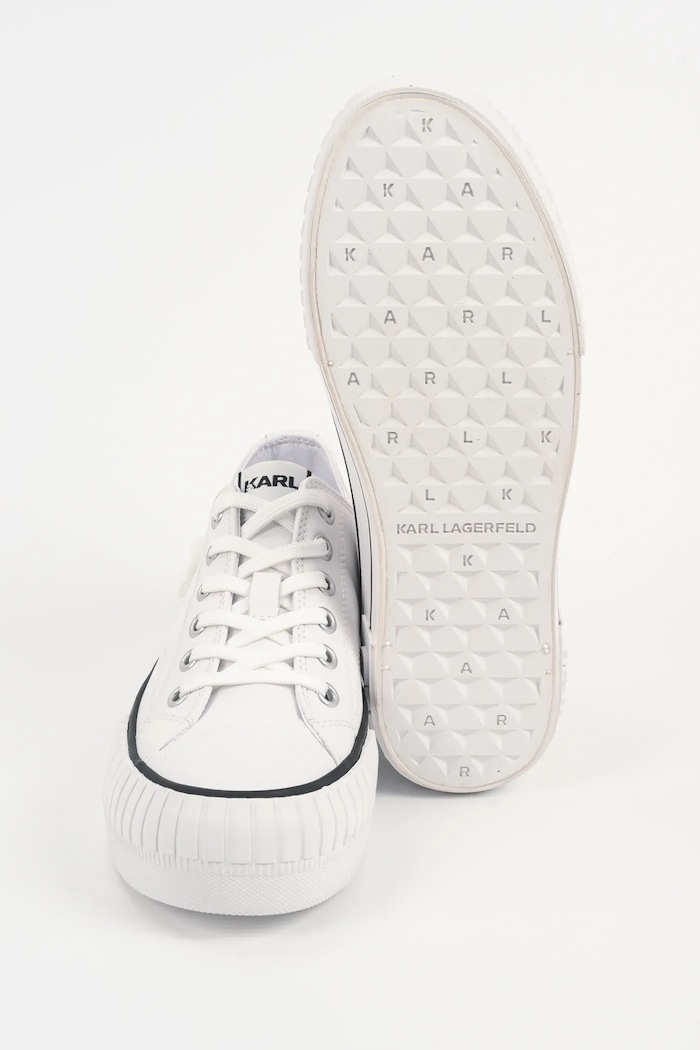 Kožené kecky Karl Lagerfeld KAMPUS MAX NFT KL60426.011 bílá