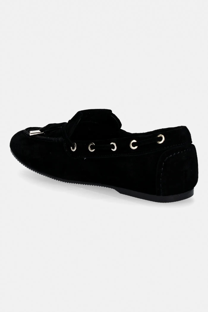 Încălțăminte Guess mocasini din piele întoarsă AISHA FLPAIS.SUE14.BLACK negru