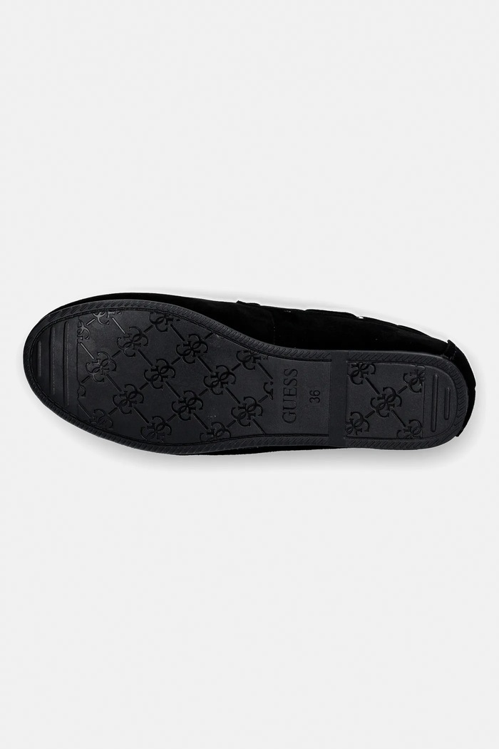 Guess mocasini din piele întoarsă AISHA FLPAIS.SUE14.BLACK negru