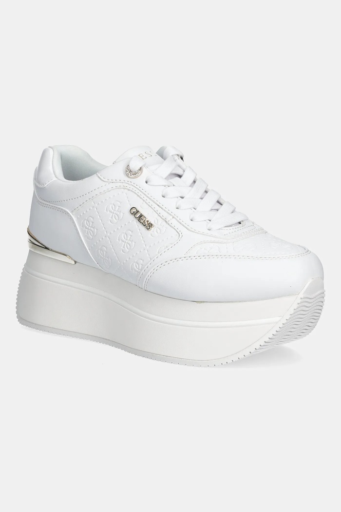 Guess sneakers CAMRIO10 sintetic alb FLPC10.FAL12.WHITE