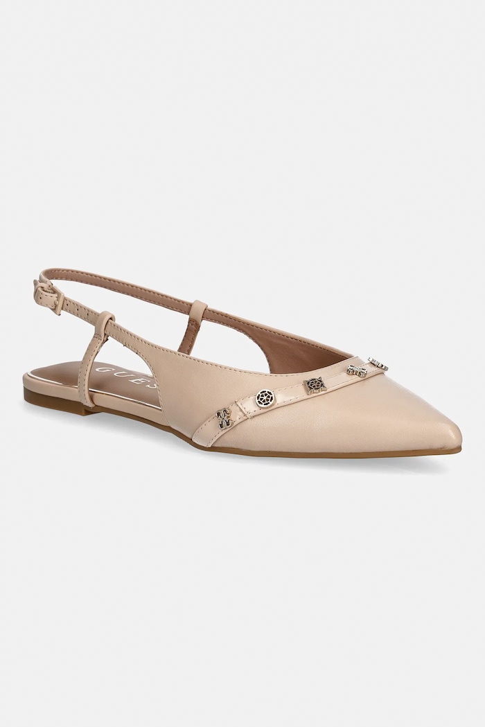 Guess balerini DORLEE piele bej FLPDOR.LEA05.NUDE