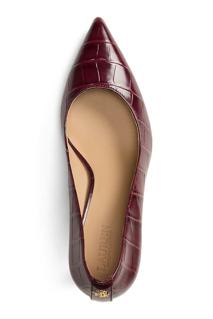 Παπούτσια Δερμάτινες γόβες Lauren Ralph Lauren Lanette 802961787004.600 κόκκινο