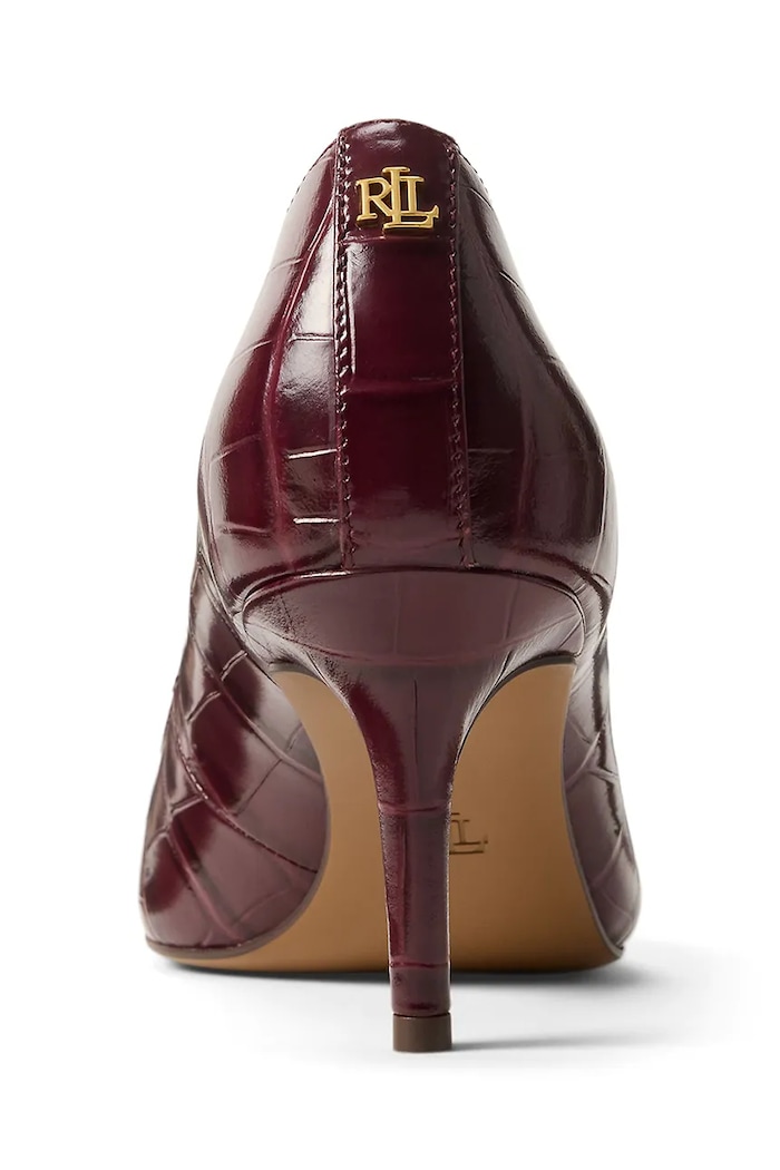 Δερμάτινες γόβες Lauren Ralph Lauren Lanette κόκκινο 802961787004.600