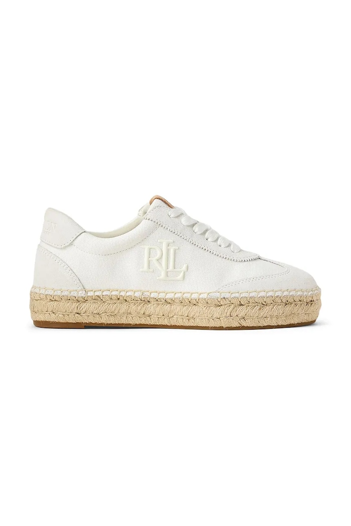 Tenisky Lauren Ralph Lauren Luize Sneaker semišová koža biela 802959230001.100