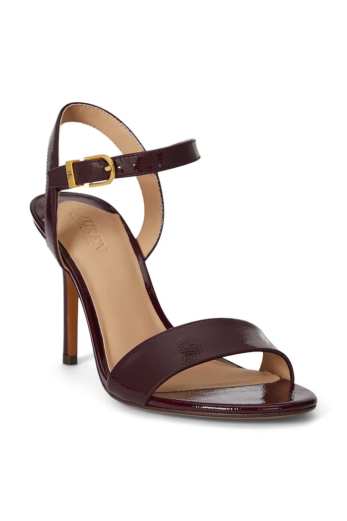 Kožené sandále Lauren Ralph Lauren Gwen 802962180004.600 červená SS26