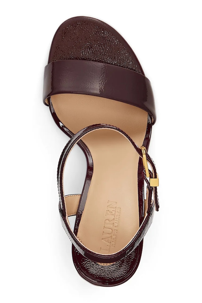 Kožené sandále Lauren Ralph Lauren Gwen červená 802962180004.600