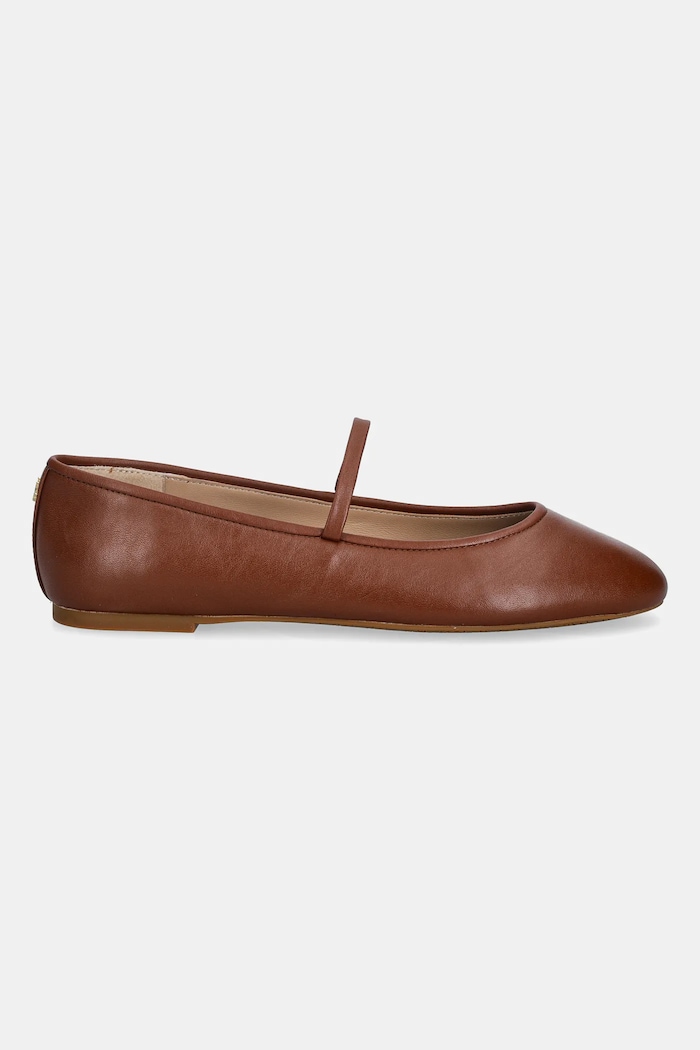 Lauren Ralph Lauren bőr balerina cipő Jayna Mj 802977874002.200 barna SS26