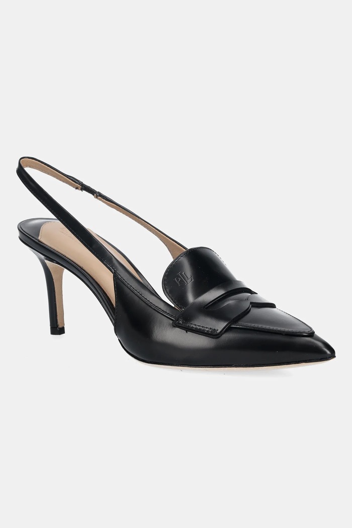 Lauren Ralph Lauren bőr tűsarkú Khloe Lr Pmp tűsarok fekete 802982850001.001