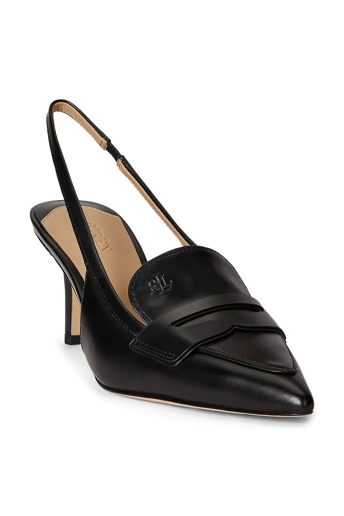 Lauren Ralph Lauren szpilki skórzane Khloe Lr Pmp 802982850001.001 czarny SS26