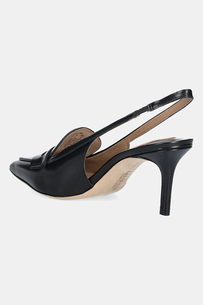 Cipők Lauren Ralph Lauren bőr tűsarkú Khloe Lr Pmp 802982850001.001 fekete