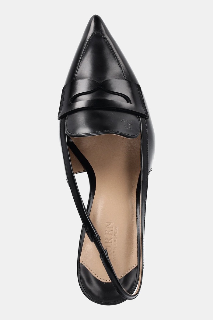 Lauren Ralph Lauren bőr tűsarkú Khloe Lr Pmp fekete 802982850001.001