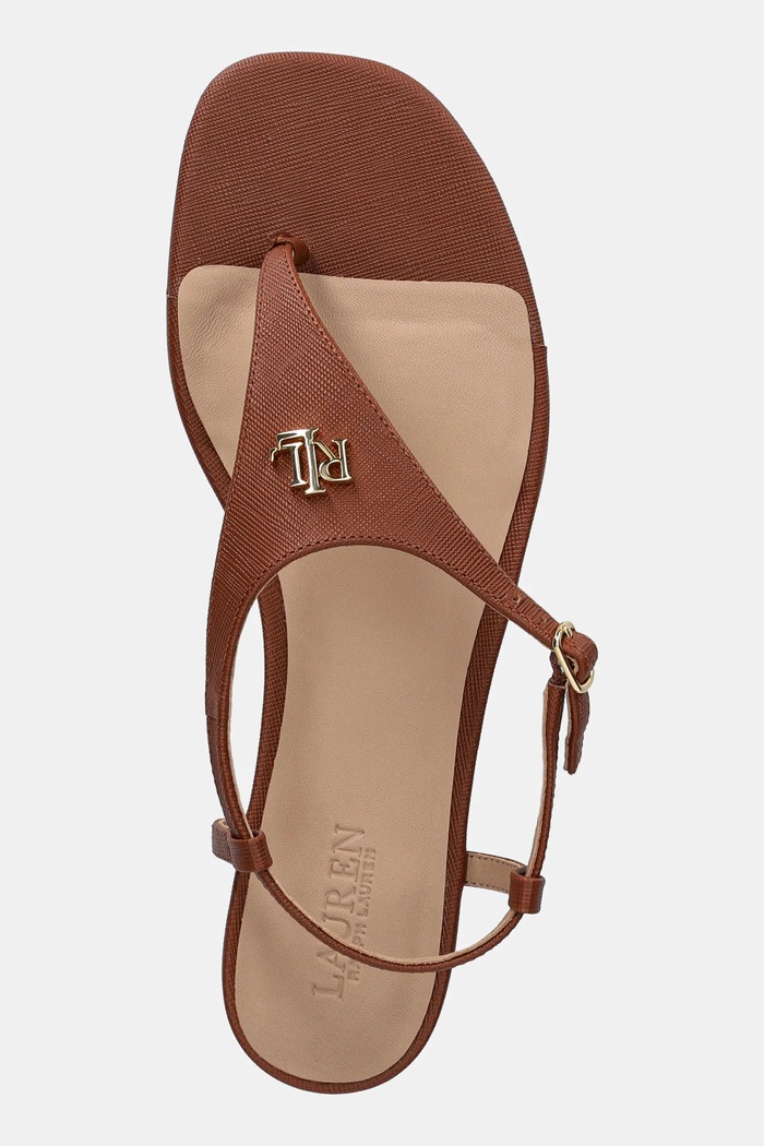 Δερμάτινα σανδάλια Lauren Ralph Lauren Everley 2 καφέ 802982881001.200
