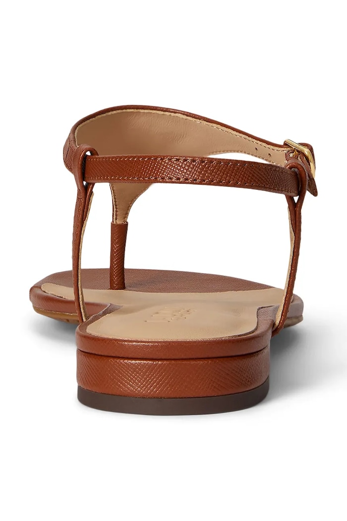 Lauren Ralph Lauren sandały skórzane Everley 2 brązowy 802982881001.200