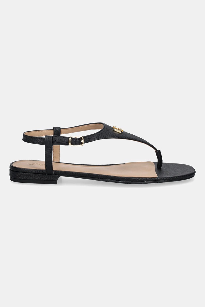 Lauren Ralph Lauren sandały skórzane Everley 2 802982881002.001 czarny SS26