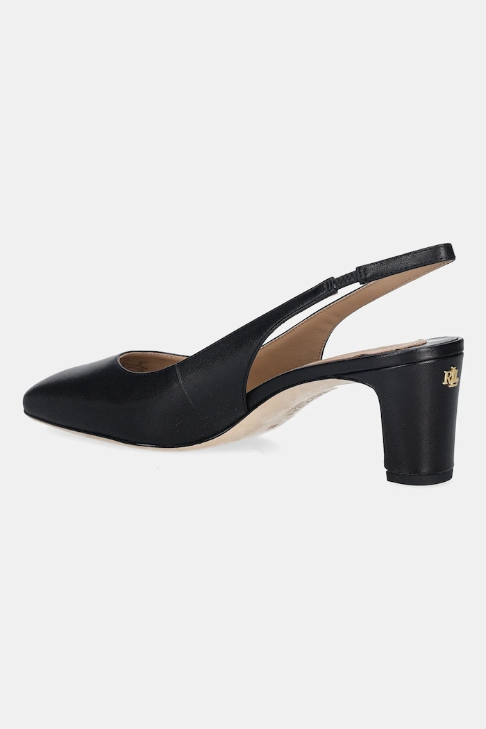 Cipők Lauren Ralph Lauren bőr flip-flop Klaire 802P00096001.001 fekete
