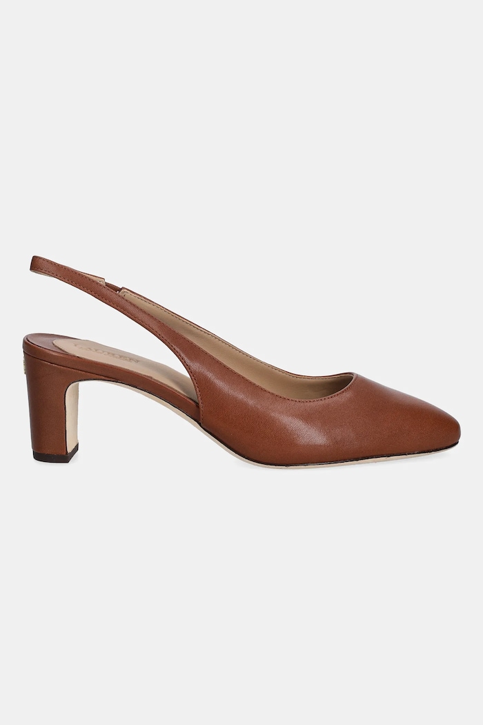 Lauren Ralph Lauren bőr flip-flop Klaire 802P00096002.200 barna SS26
