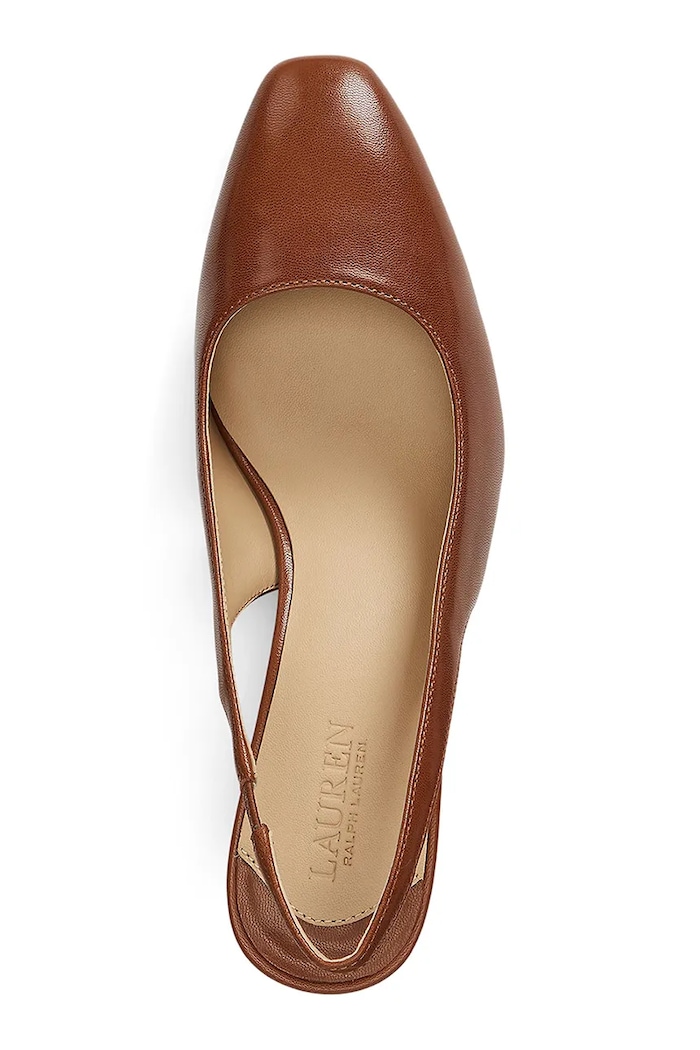 Obuv Kožené lodičky Lauren Ralph Lauren Klaire 802P00096002.200 hnedá