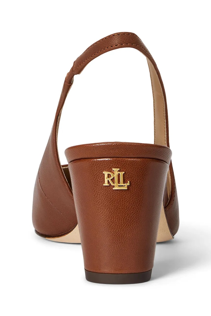 Kožené lodičky Lauren Ralph Lauren Klaire hnedá 802P00096002.200