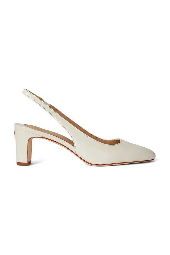 Lauren Ralph Lauren pantofi de piele Klaire calcai expus bej 802P00096003.100