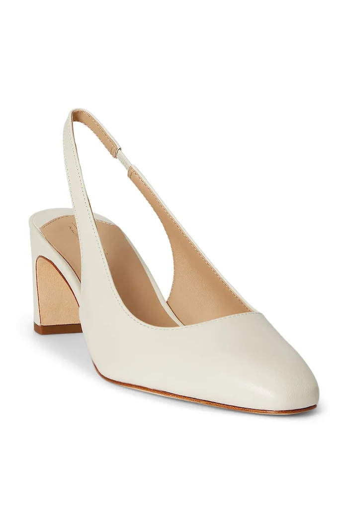 Lauren Ralph Lauren pantofi de piele Klaire 802P00096003.100 bej SS26
