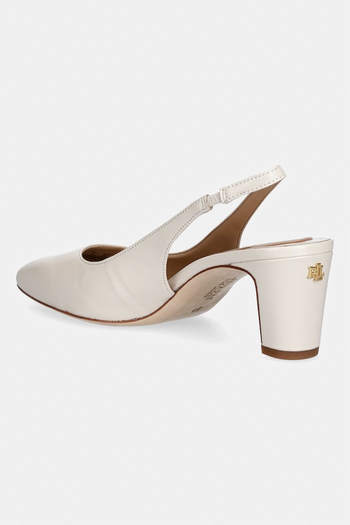 Obuv Kožené lodičky Lauren Ralph Lauren Klaire 802P00096003.100 béžová
