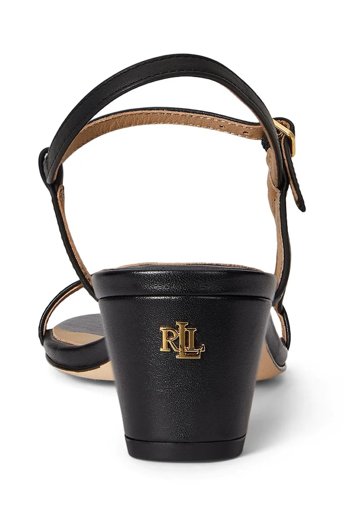 Lauren Ralph Lauren sandale de piele Laine Md Hl negru 802P00097001.001