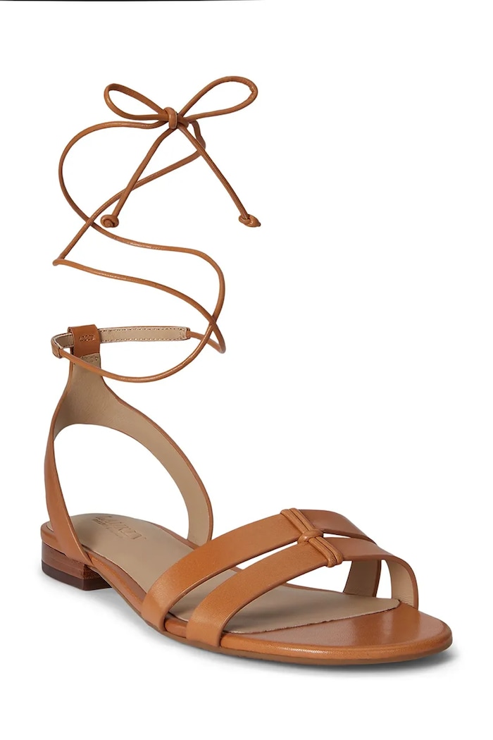 Lauren Ralph Lauren sandały skórzane Paloma 802P01551002.200 brązowy SS26